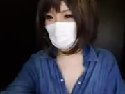 日本口罩美少女喺廁所裸體